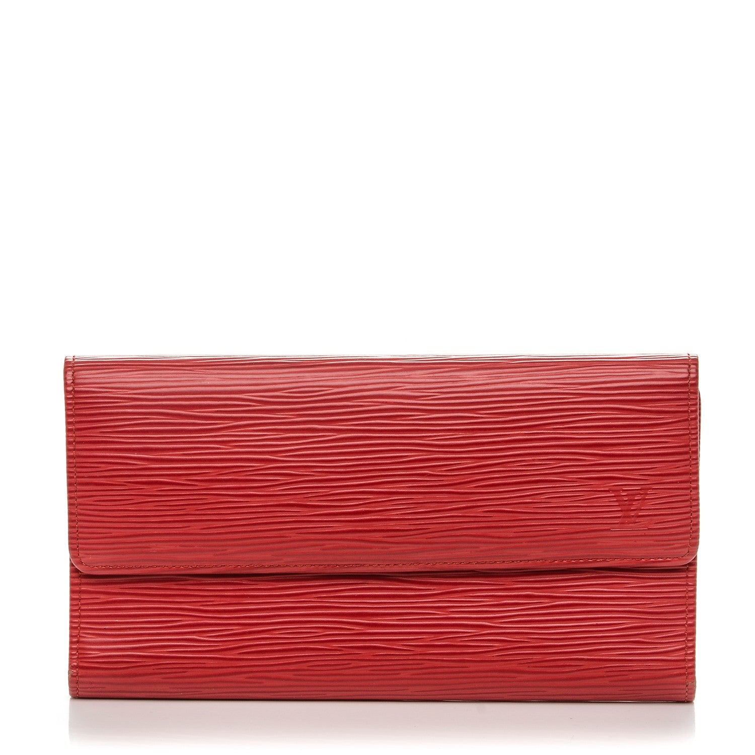 Louis Vuitton Epi Porte Tresor International Wallet Castillan Red 1 of 6
