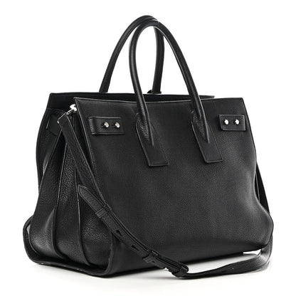 Saint Laurent Grained Calfskin Medium Souple Sac De Jour Black 3 of 25