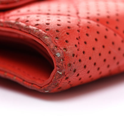 Chanel Perforated Lambskin Quilted Flap Wallet Red 9 of 16
