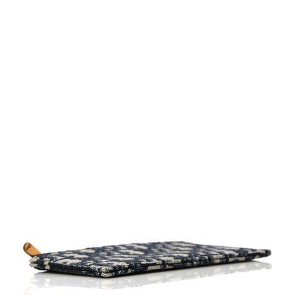 Christian Dior Oblique Saddle Chain Long Wallet Blue 8 of 18