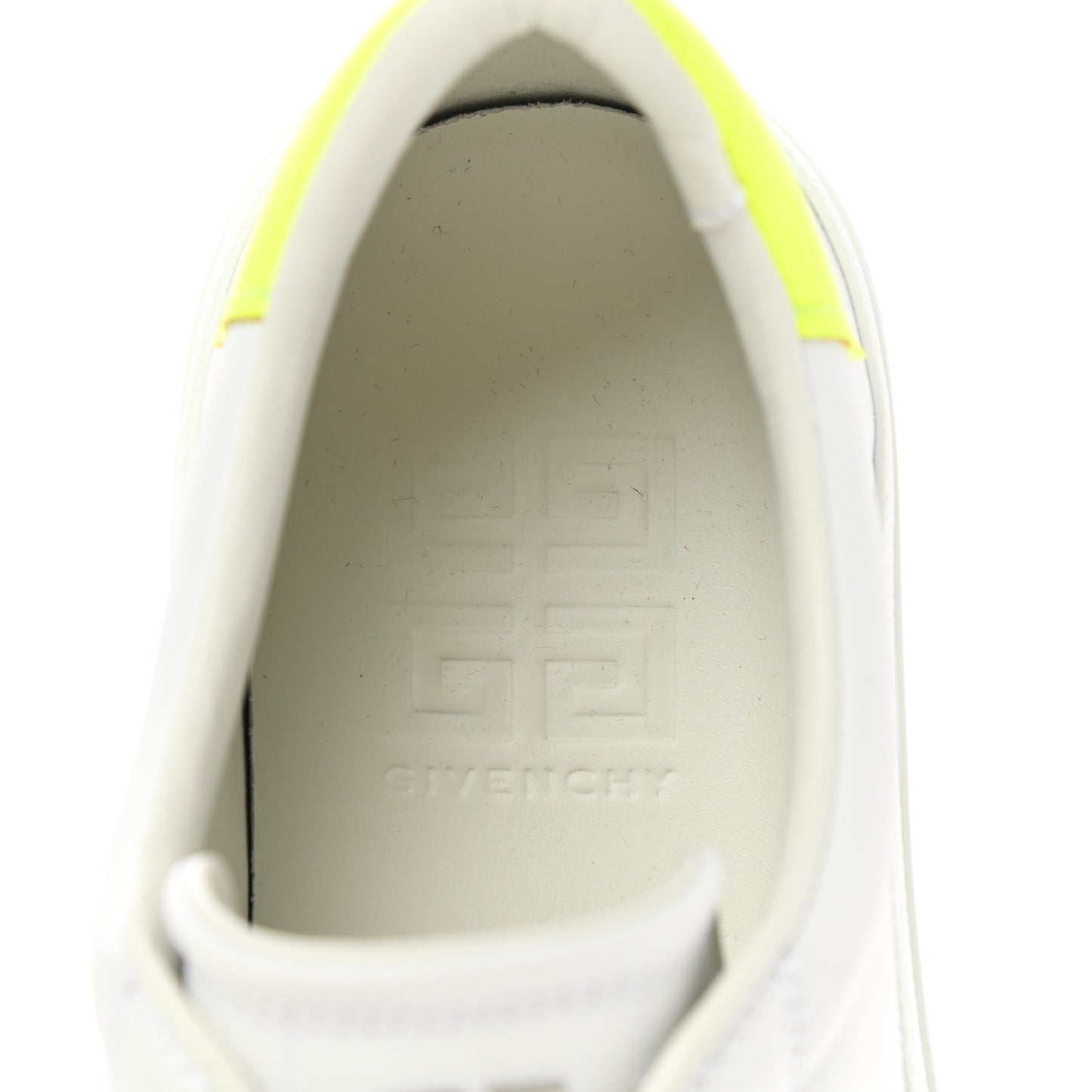 Calfskin Womens Urban Street Sneakers 38 White Neon Yellow