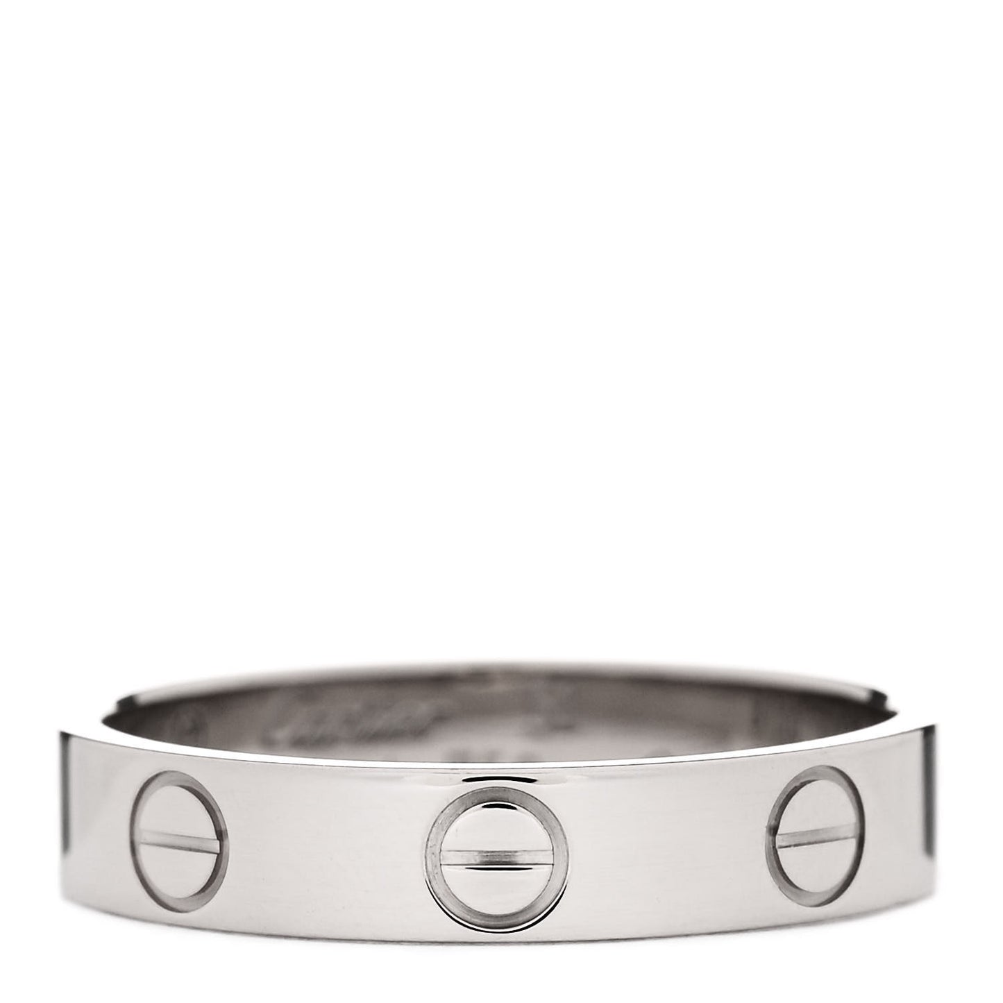 18K White Gold 3.5mm LOVE Wedding Band Ring 51 5.75