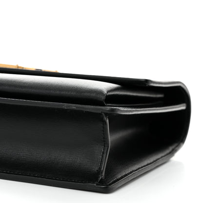Saint Laurent Smooth Calfskin Medium Monogram Sunset Satchel Black 10 of 10