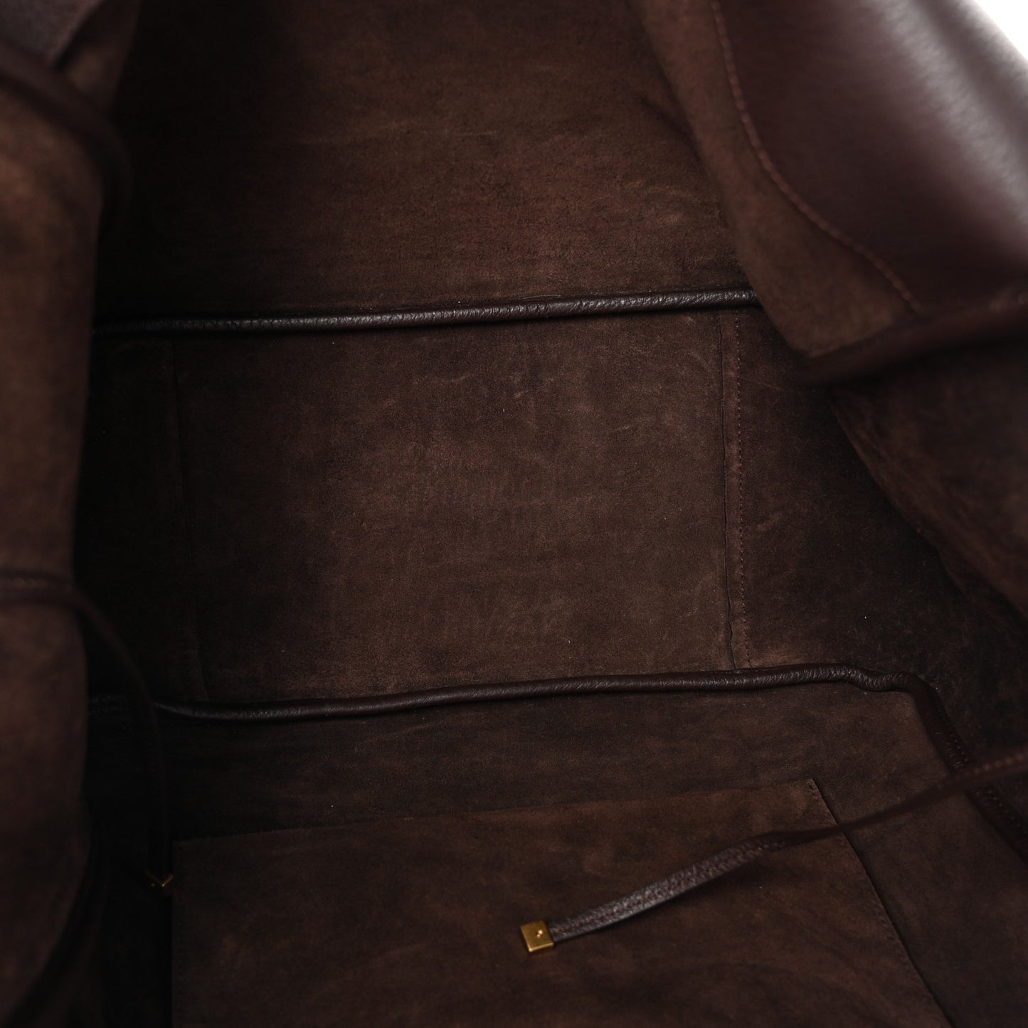Grained Deerskin Bea Tote Marron Fonce