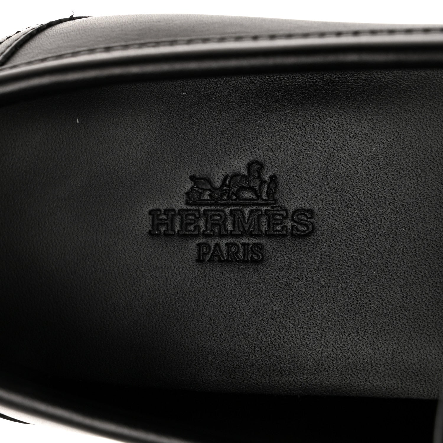 Hermes Calfskin Womens Hot Loafer 37 Black 6 of 9