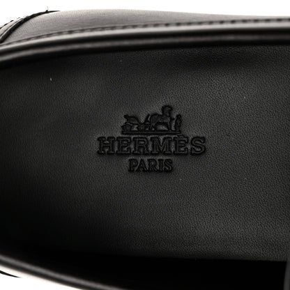 Hermes Calfskin Womens Hot Loafer 37 Black 6 of 9
