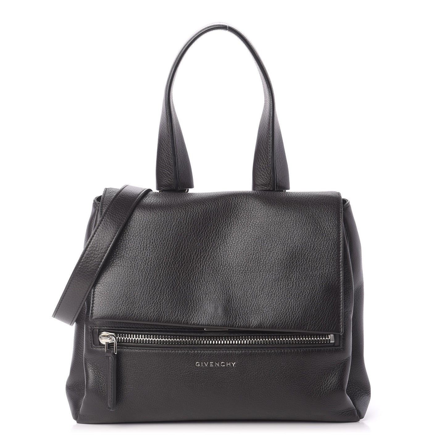 Calfskin Small Pandora Pure Flap Bag Black
