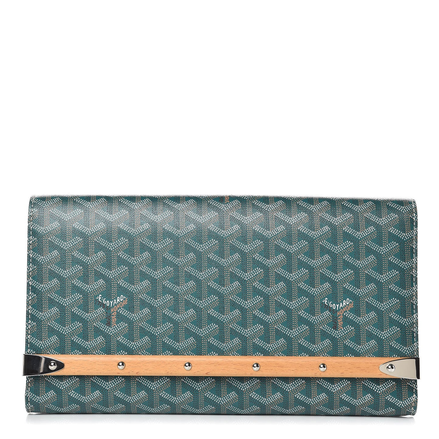 Goyardine Monte Carlo Bois Clutch Green