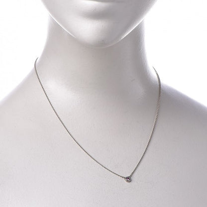 Tiffany Sterling Silver Pink Sapphire Color By The Yard Necklace 2 of 7