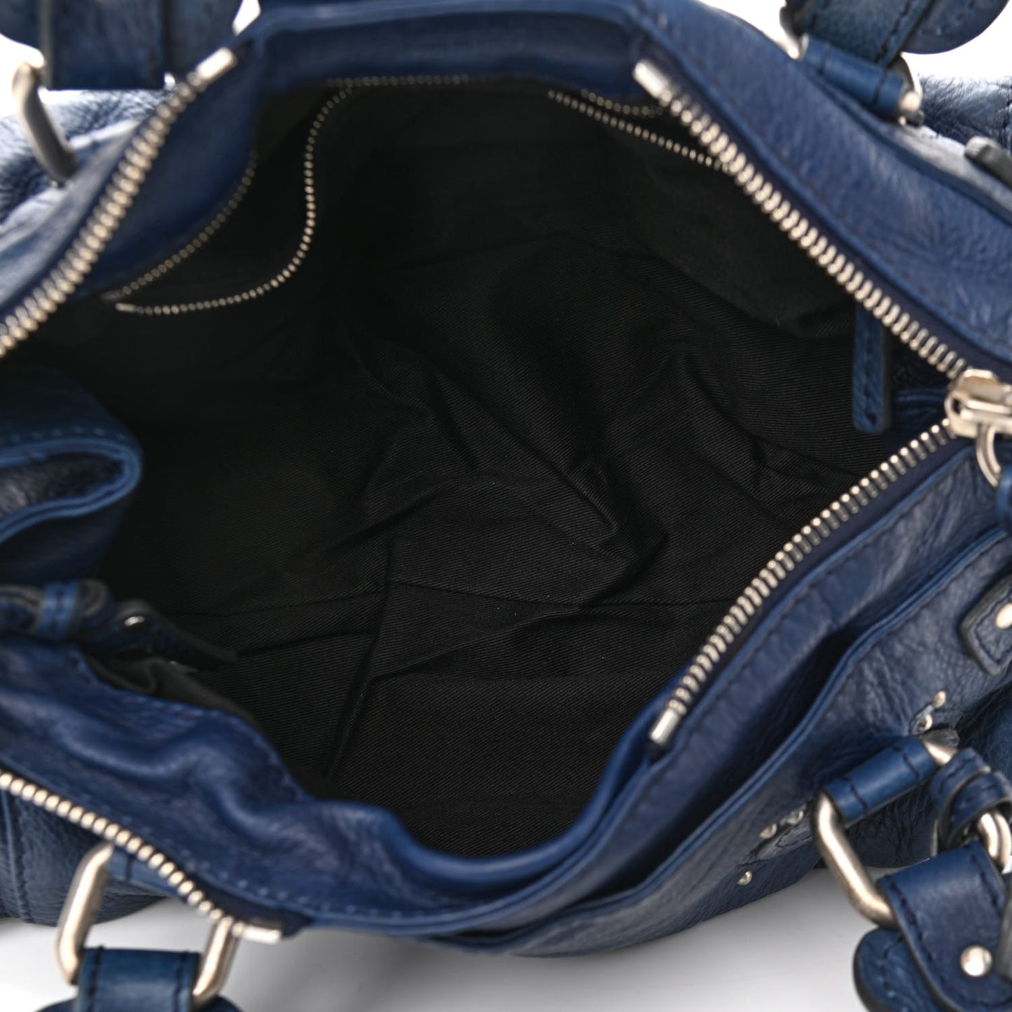 Calfskin Paddington Satchel Blue