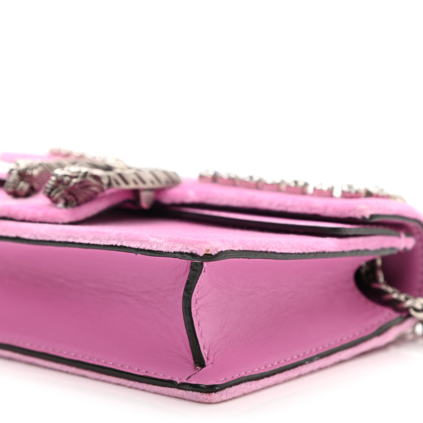 Velvet Crystal Super Mini Dionysus Shoulder Bag Malva