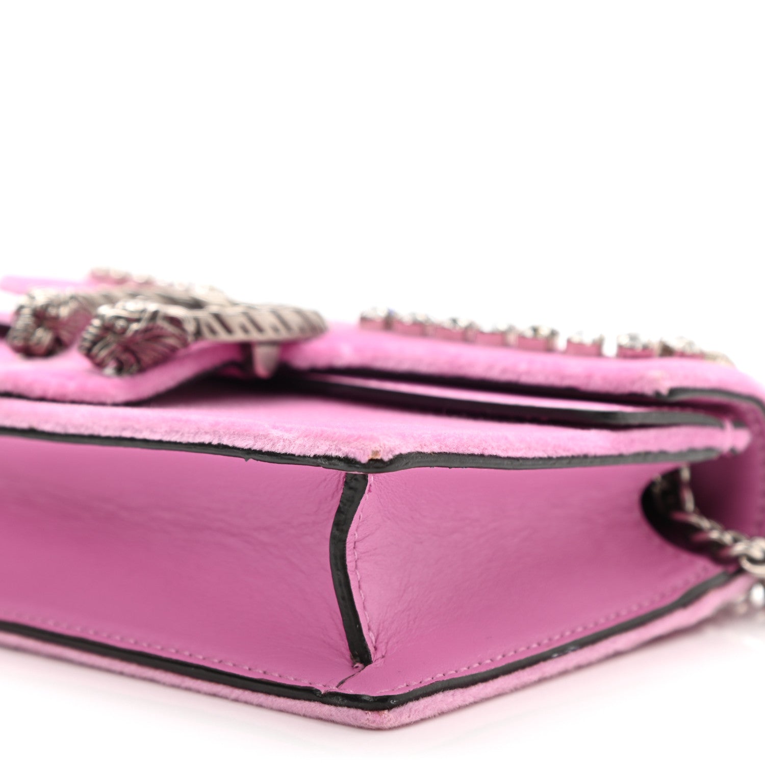 Gucci Velvet Crystal Super Mini Dionysus Shoulder Bag Malva 10 of 10