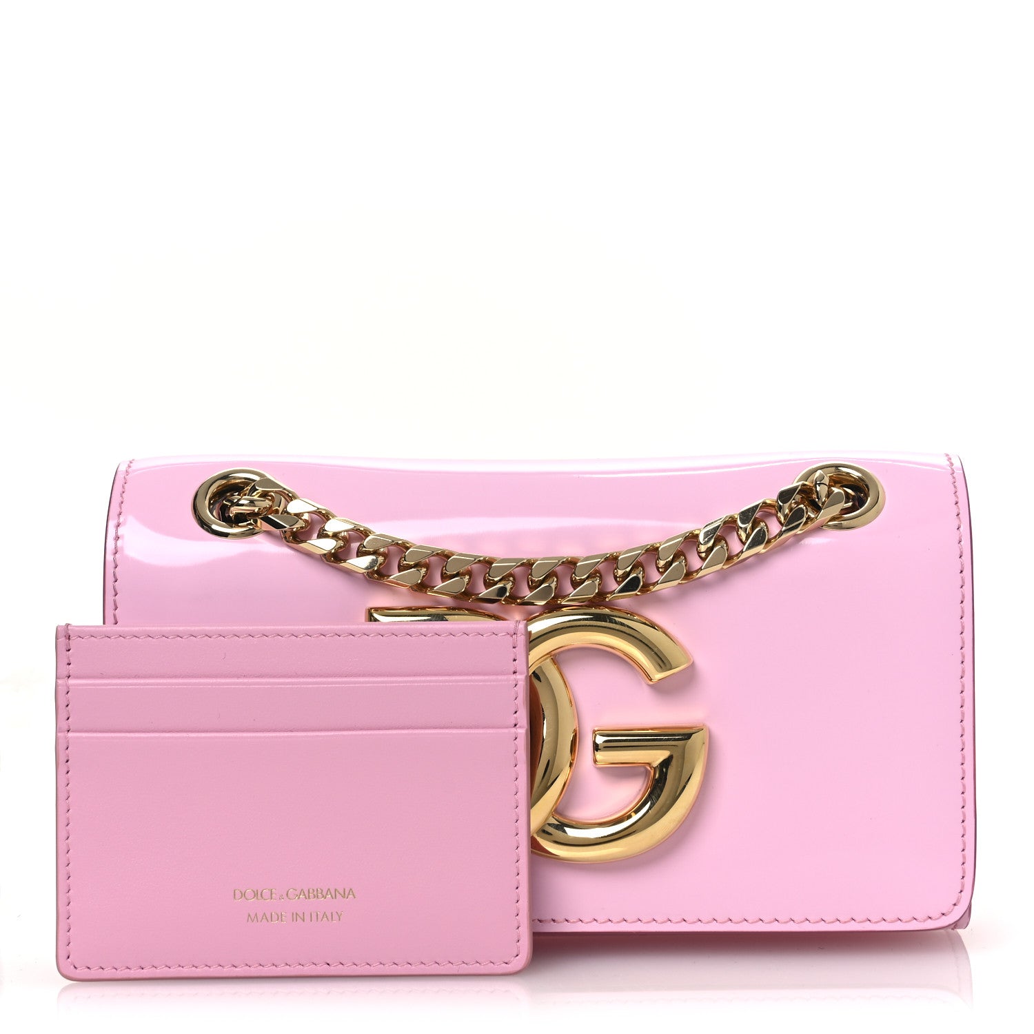 Dolce & Gabbana DOLCE GABBANA Patent DG Girls Phone Shoulder Bag Candy 2 of 13