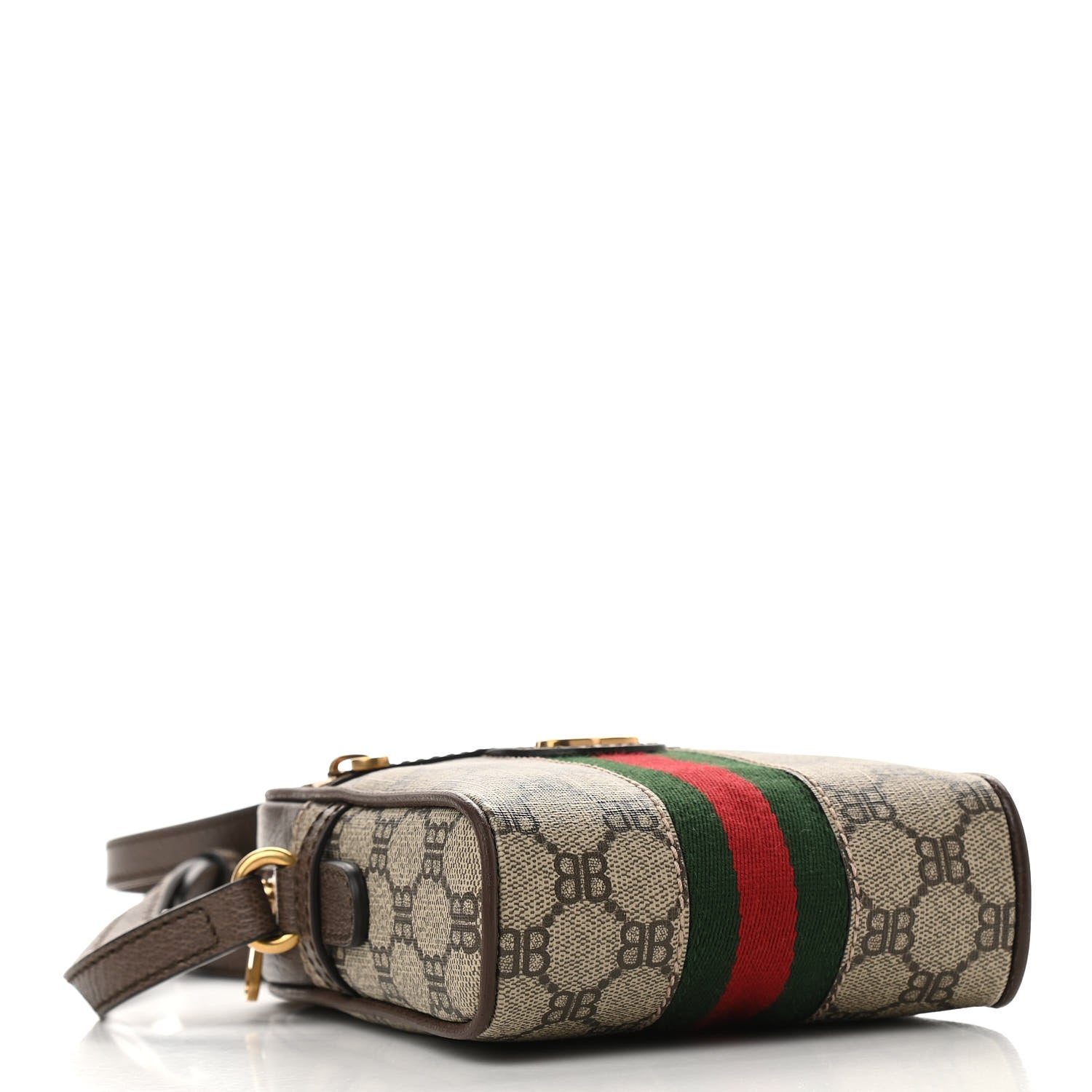 Gucci X BALENCIAGA BB Supreme Monogram Web Mini Ophidia Messenger Beige New Acero 4 of 9