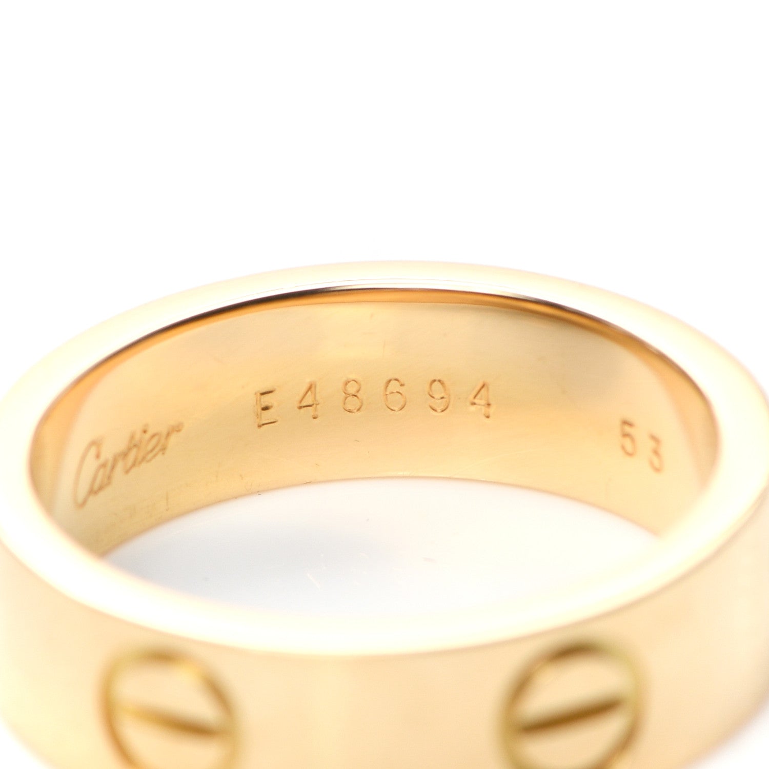 Cartier 18K Yellow Gold 5.5mm LOVE Ring 53 6.5 5 of 5