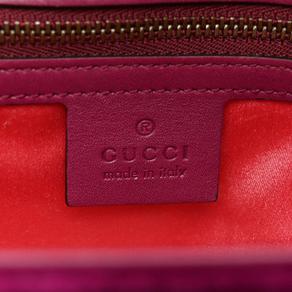 Gucci Velvet Matelasse Small GG Marmont Shoulder Bag Fuchsia Violet Cyclamen 6 of 13