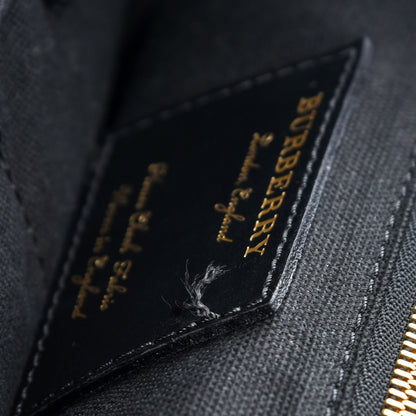 Burberry Grainy Calfskin House Check Small Canterbury Black 7 of 8