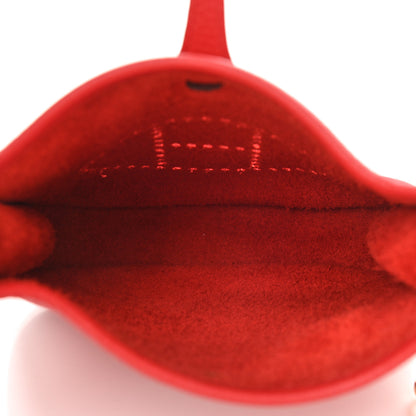 Hermes Taurillon Clemence Evelyne TPM Rouge De Coeur 5 of 9