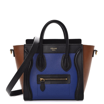 Celine Smooth Drummed Calfskin Nano Tri-Color Luggage Indigo 1 of 4