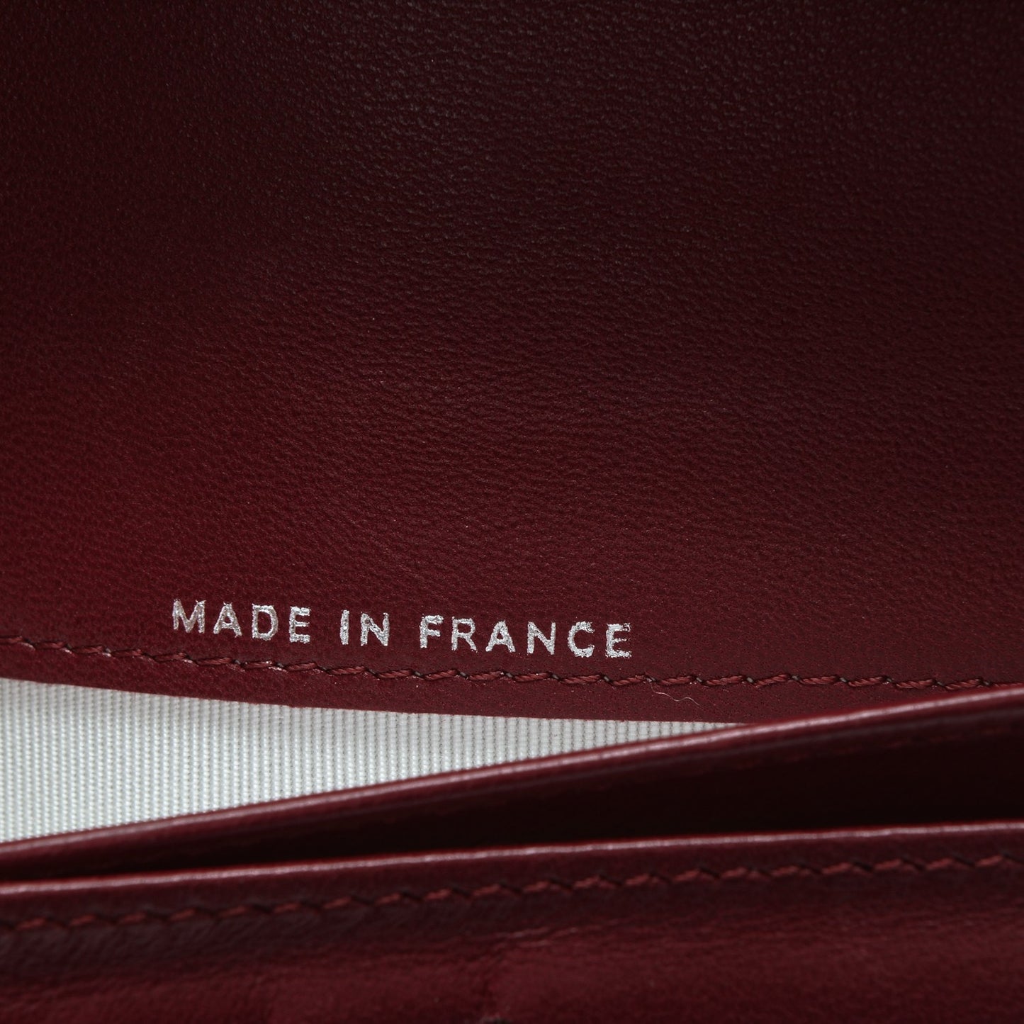 Lambskin Mademoiselle Yen Wallet Red