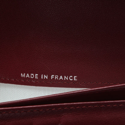 Chanel Lambskin Mademoiselle Yen Wallet Red 7 of 9