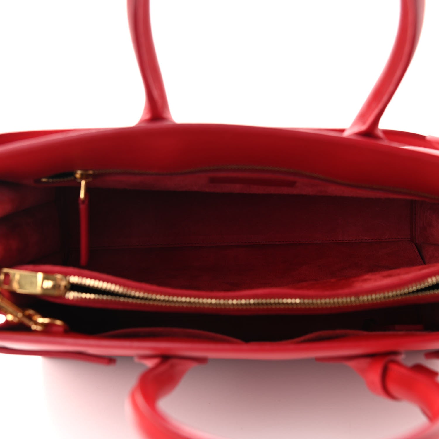 Saint Laurent Calfskin Small Sac De Jour Vermillion 5 of 9
