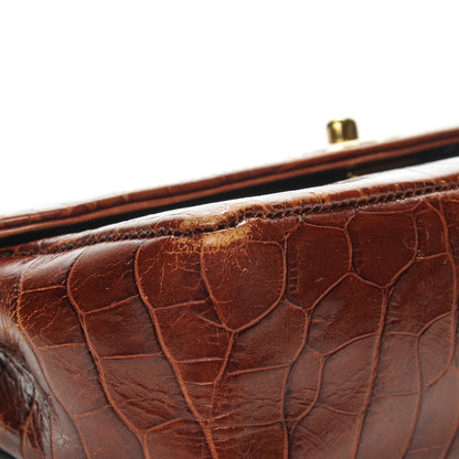 Chanel Alligator Mini Flap Shoulder Bag Brown 7 of 9