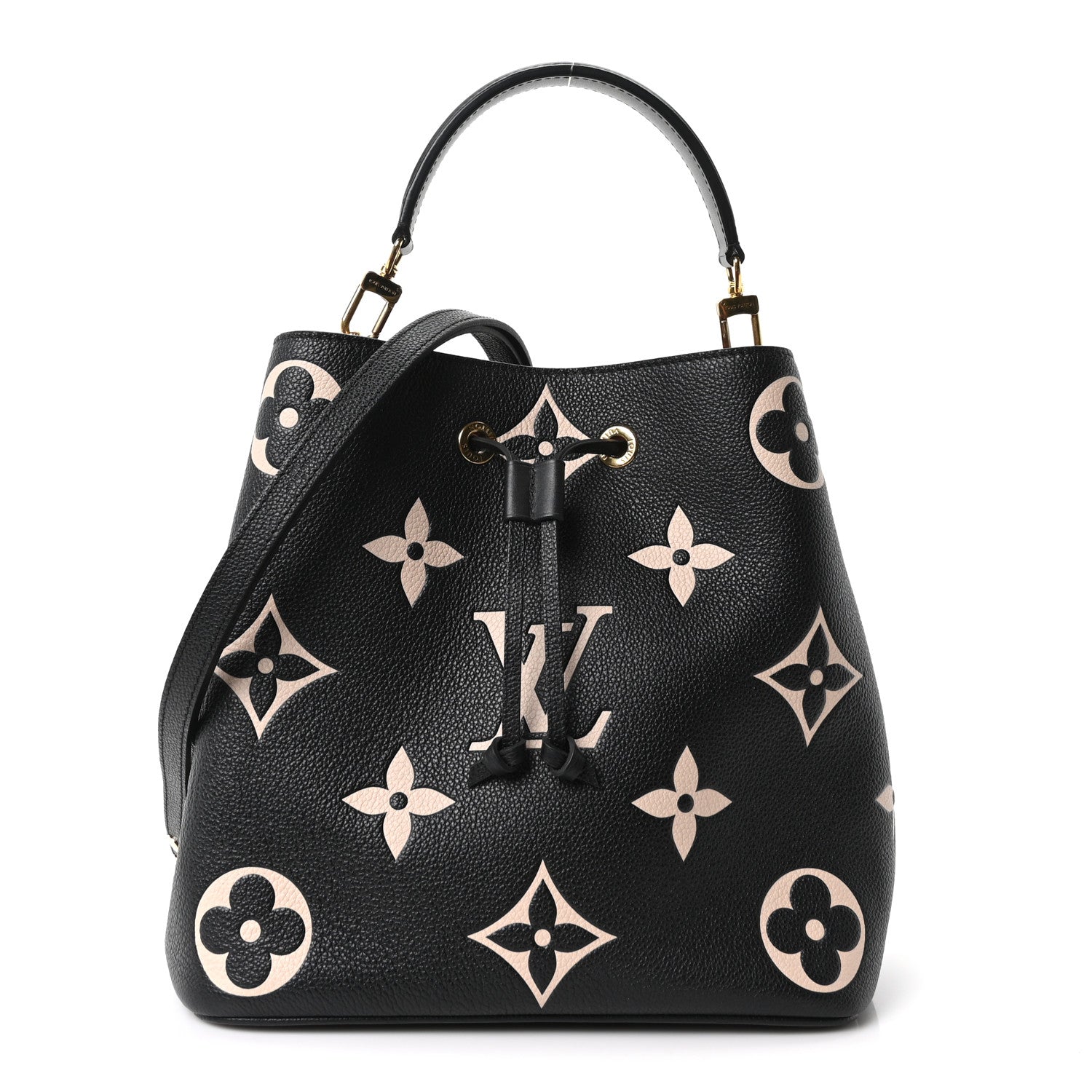 Louis Vuitton Empreinte Monogram Giant Neonoe MM Black Beige 1 of 8
