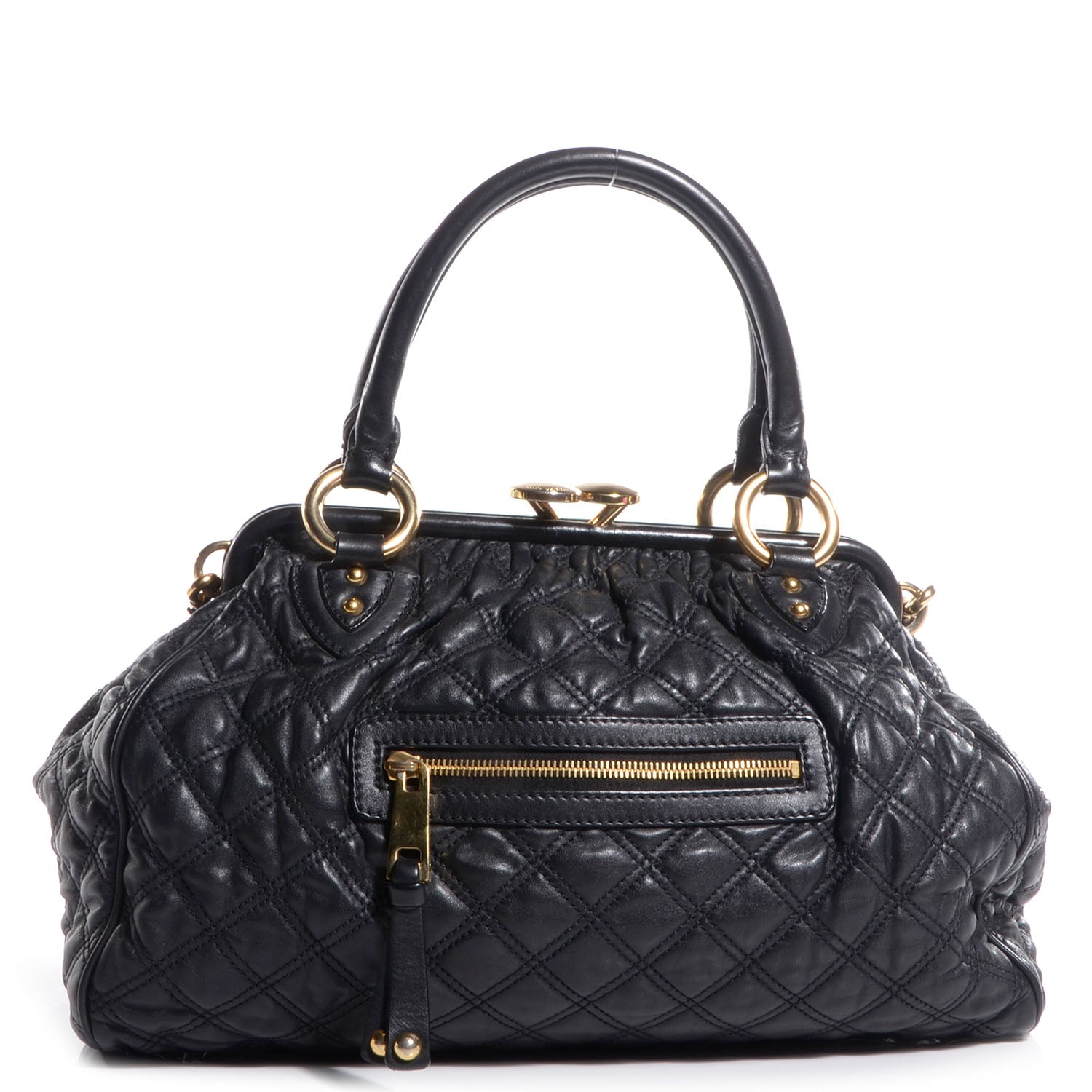 Marc Jacobs Quilted Leather Stam Black 1 of 7