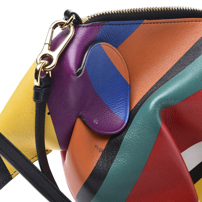 Loewe Calfskin Mini Striped Elephant Crossbody Bag Multicolor 14 of 14