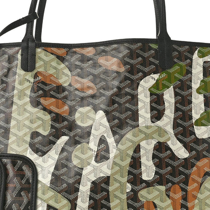 Goyard Goyardine Saint Louis Lettres Camouflage PM Black Green 9 of 11