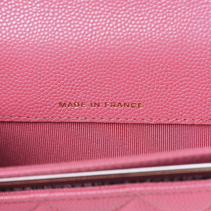 Chanel Caviar Quilted Card Flap Holder Pink 6 of 14