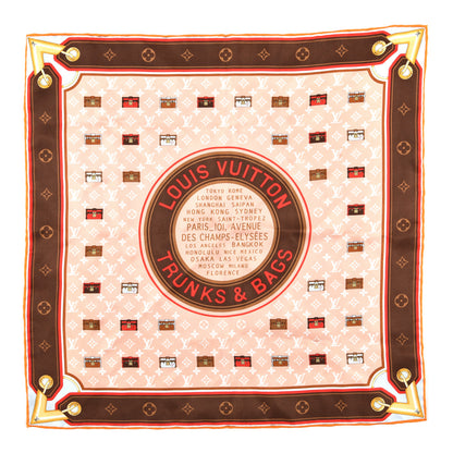 Louis Vuitton Silk Monogram Petite Malle Trunks And Bags Square Scarf Multicolor 1 of 3