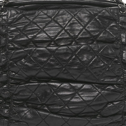 Chanel Lambskin Quilted Sharpei Frame Tote Black 8 of 10