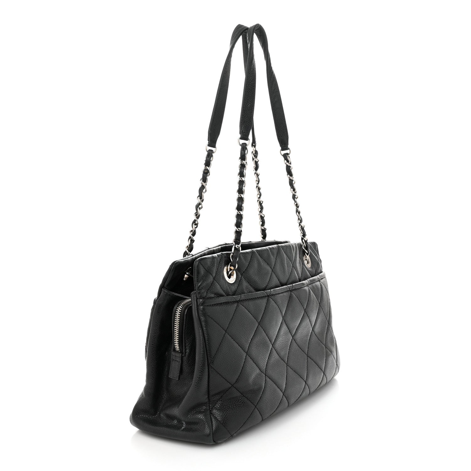 Chanel Caviar Quilted CC Timeless Soft Tote Black 3 of 13