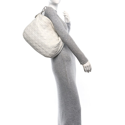 Christian Dior Lambskin Cannage Large Dior Soft Hobo White 2 of 12
