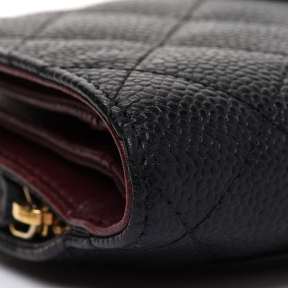 Chanel Caviar Quilted CC French Wallet Black 10 of 15
