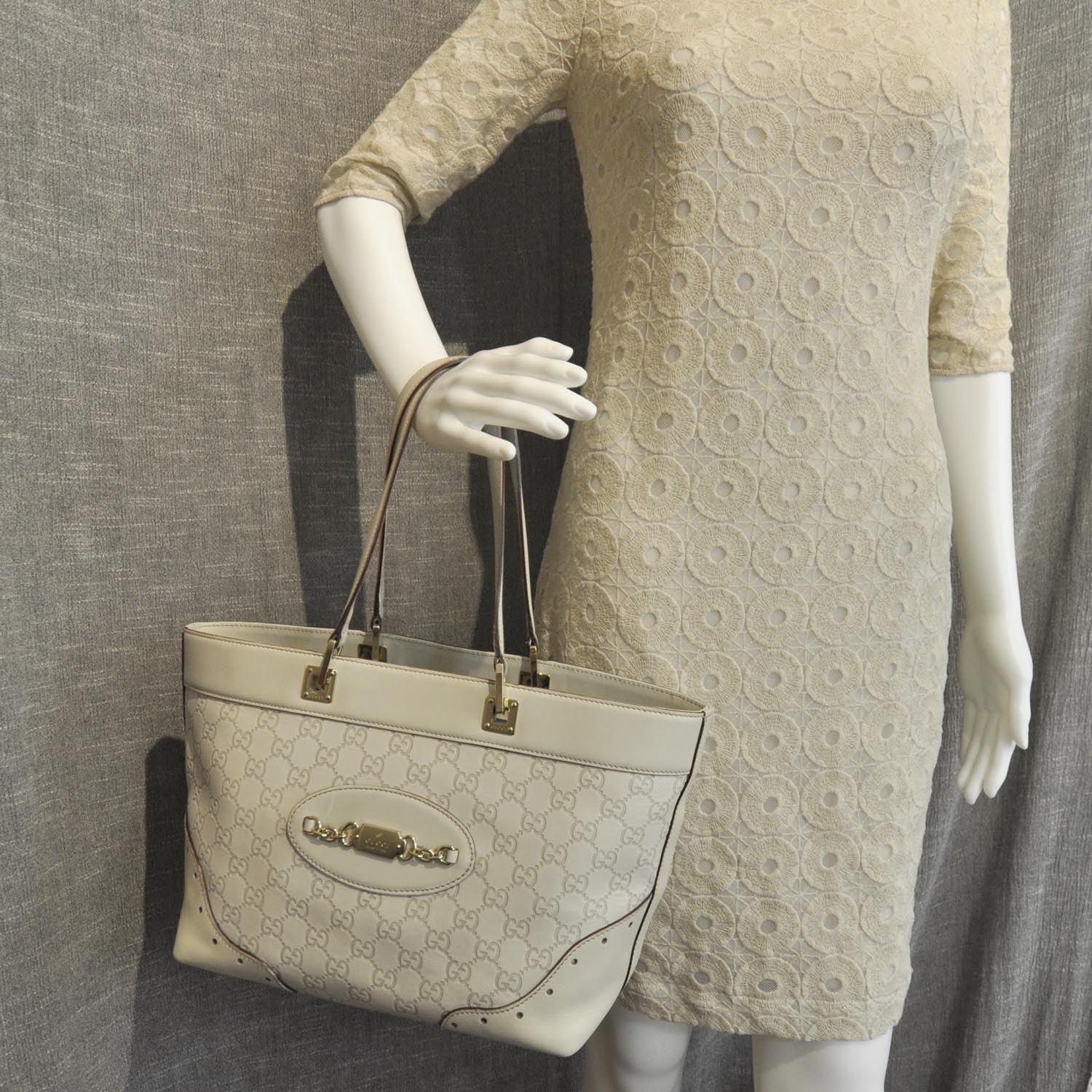 Gucci Guccissima Punch Tote Ivory 5 of 9