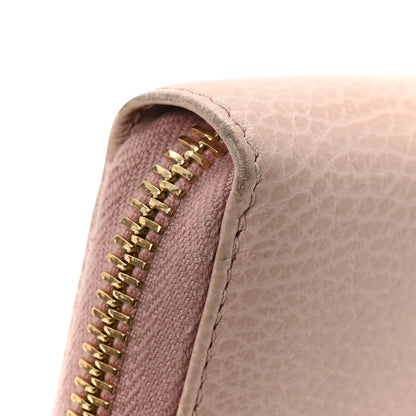 Gucci Dollar Calfskin GG Marmont Zip Around Wallet Perfect Pink 10 of 13