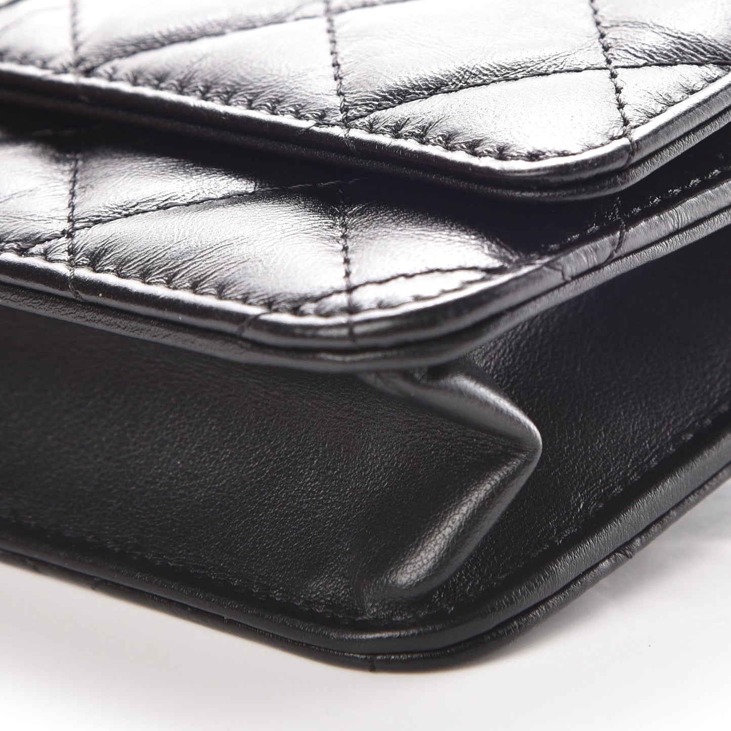 Aged Calfskin Quilted Reissue Wallet On Chain WOC So Black