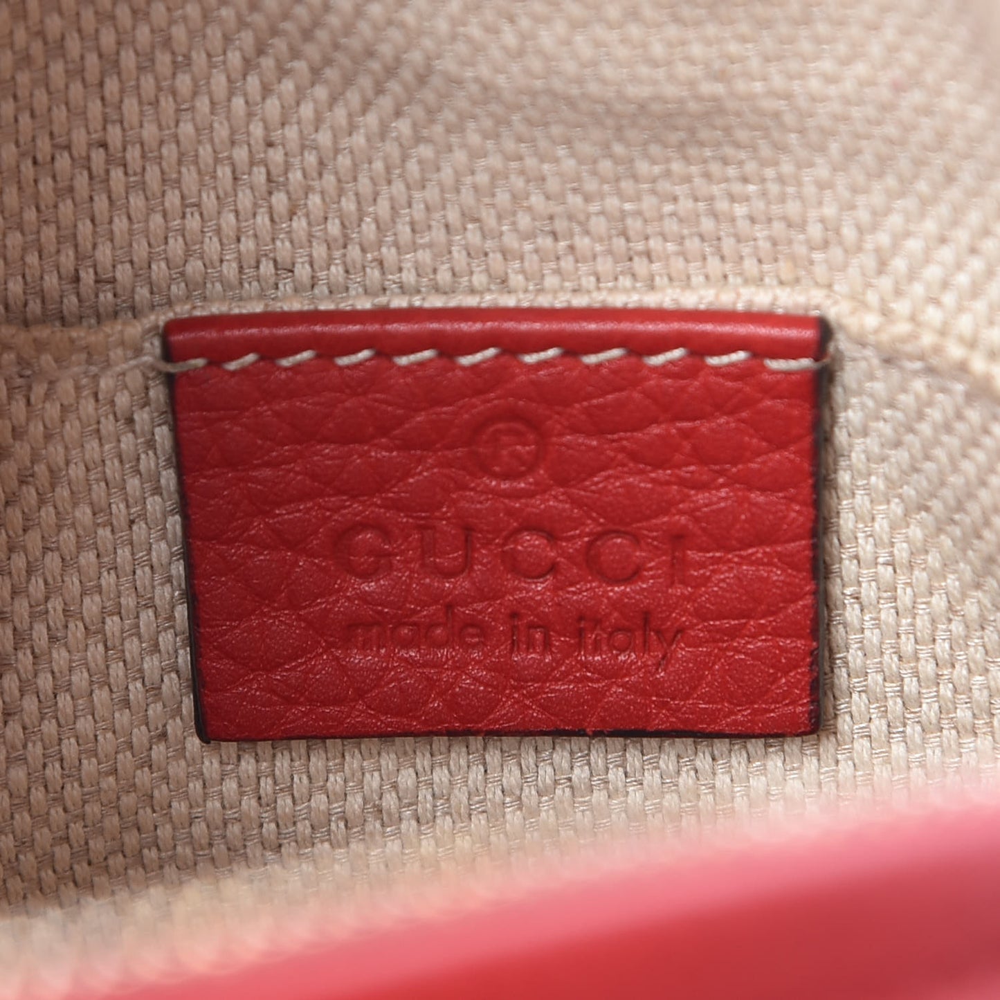 Pebbled Calfskin Mini Soho Chain Bag Tabasco Red
