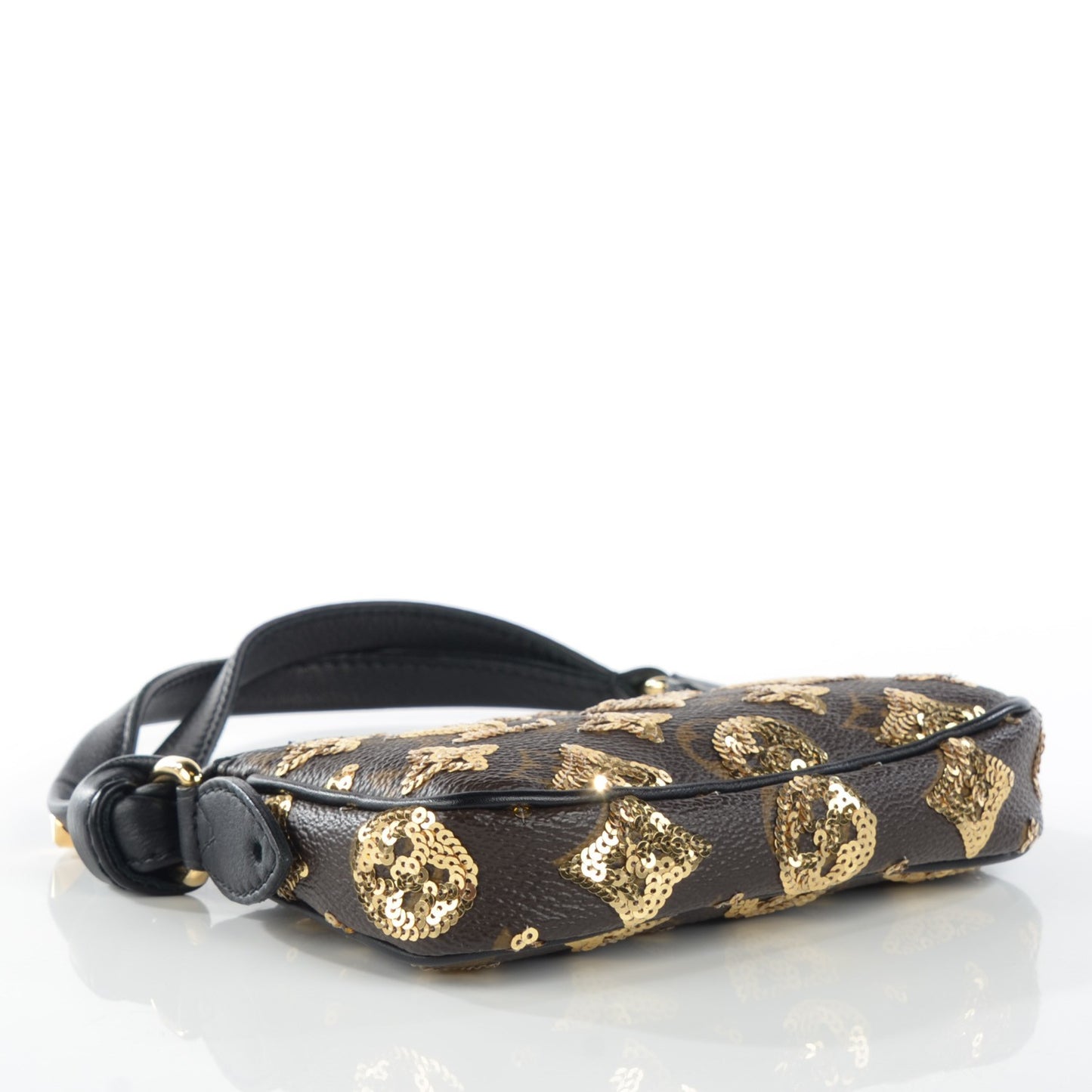 Monogram Sequins Eclipse Mini Pochette Gold