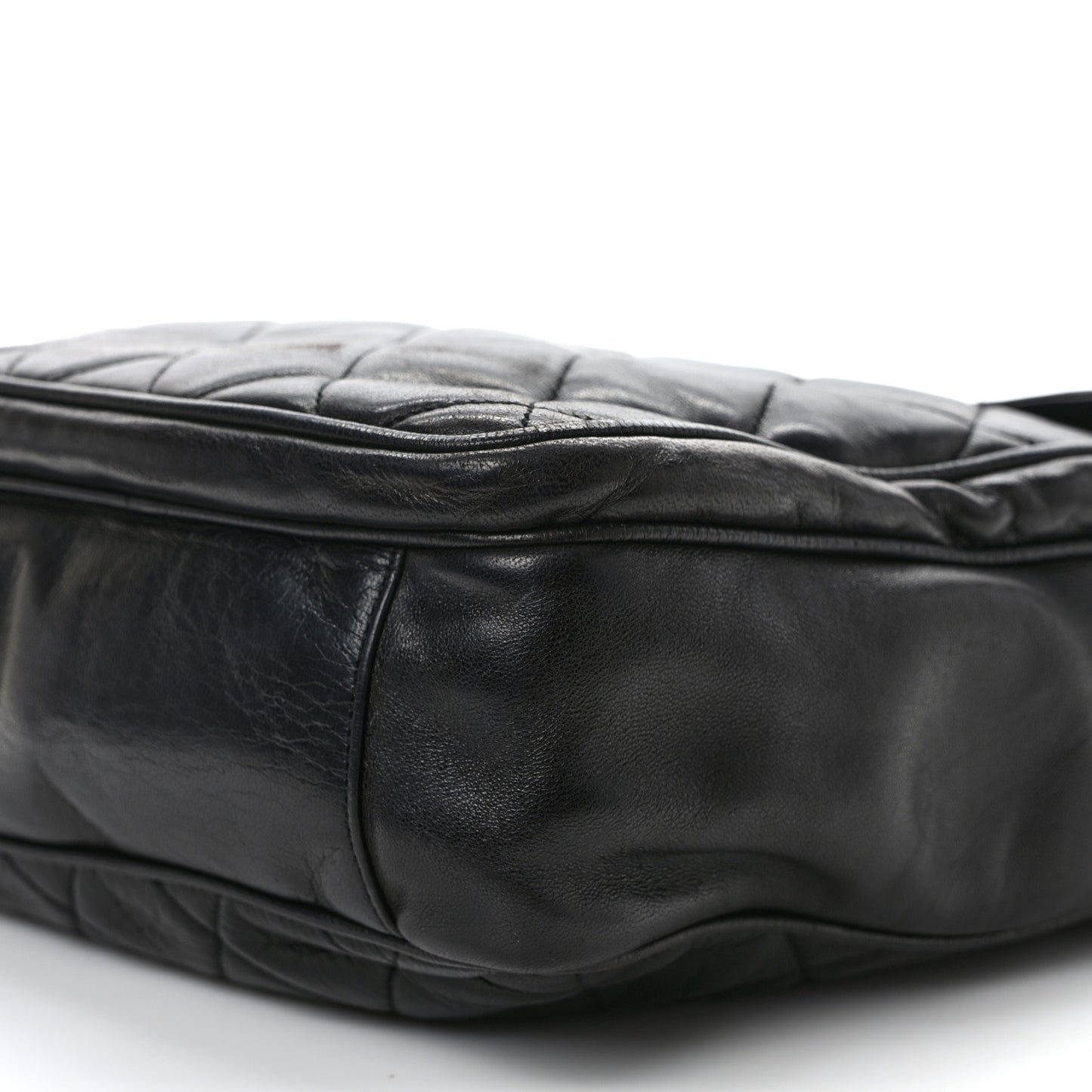 Lambskin Quilted CC Shoulder Bag Navy