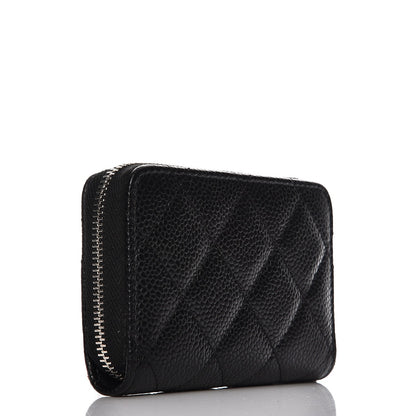 Chanel Caviar Quilted Zip Coin Purse Black 3 of 8