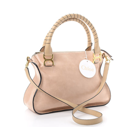 Chloe Calfskin Braided Medium Marcie Satchel Powder Beige 3 of 9