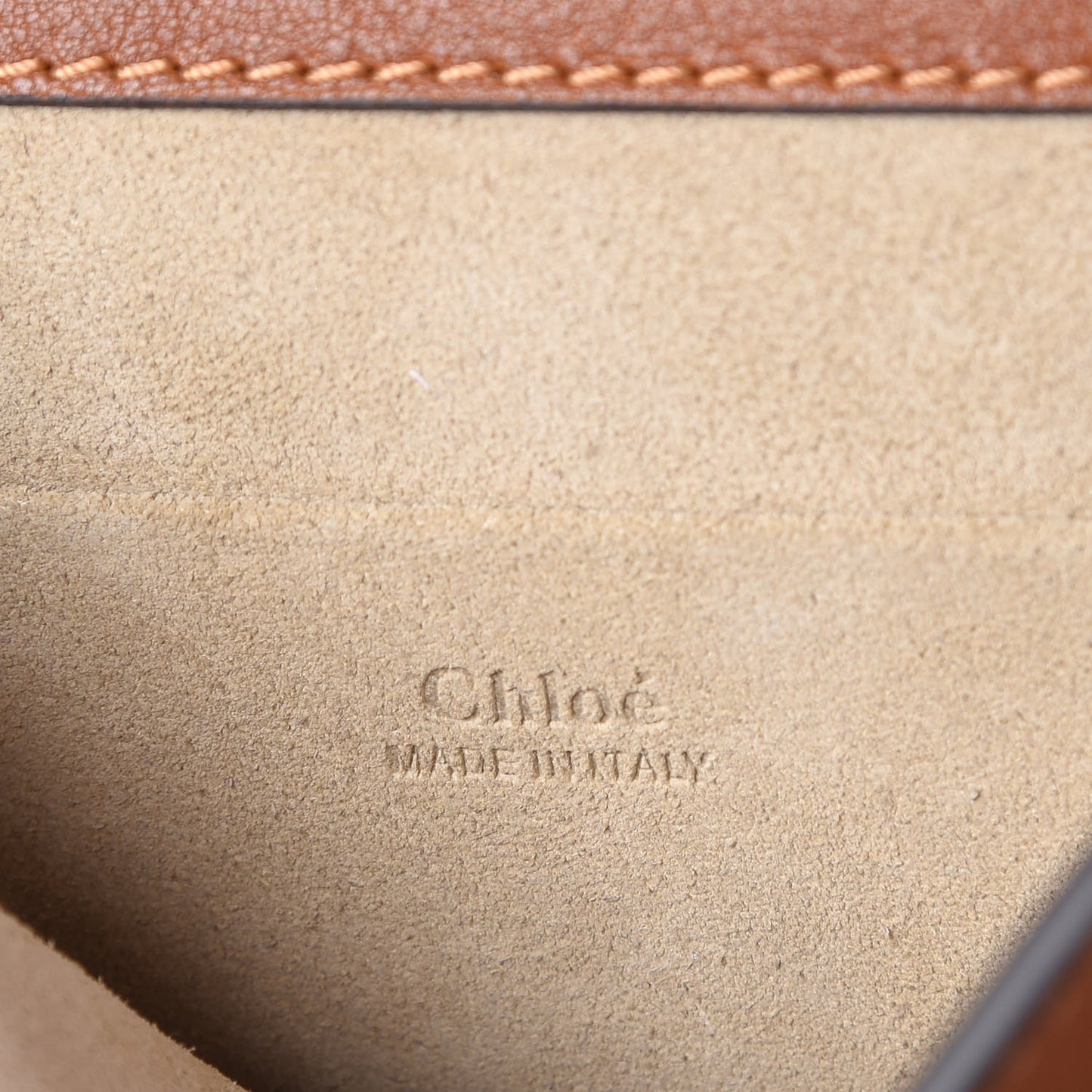 Calfskin Suede Medium Nile Bracelet Bag Caramel