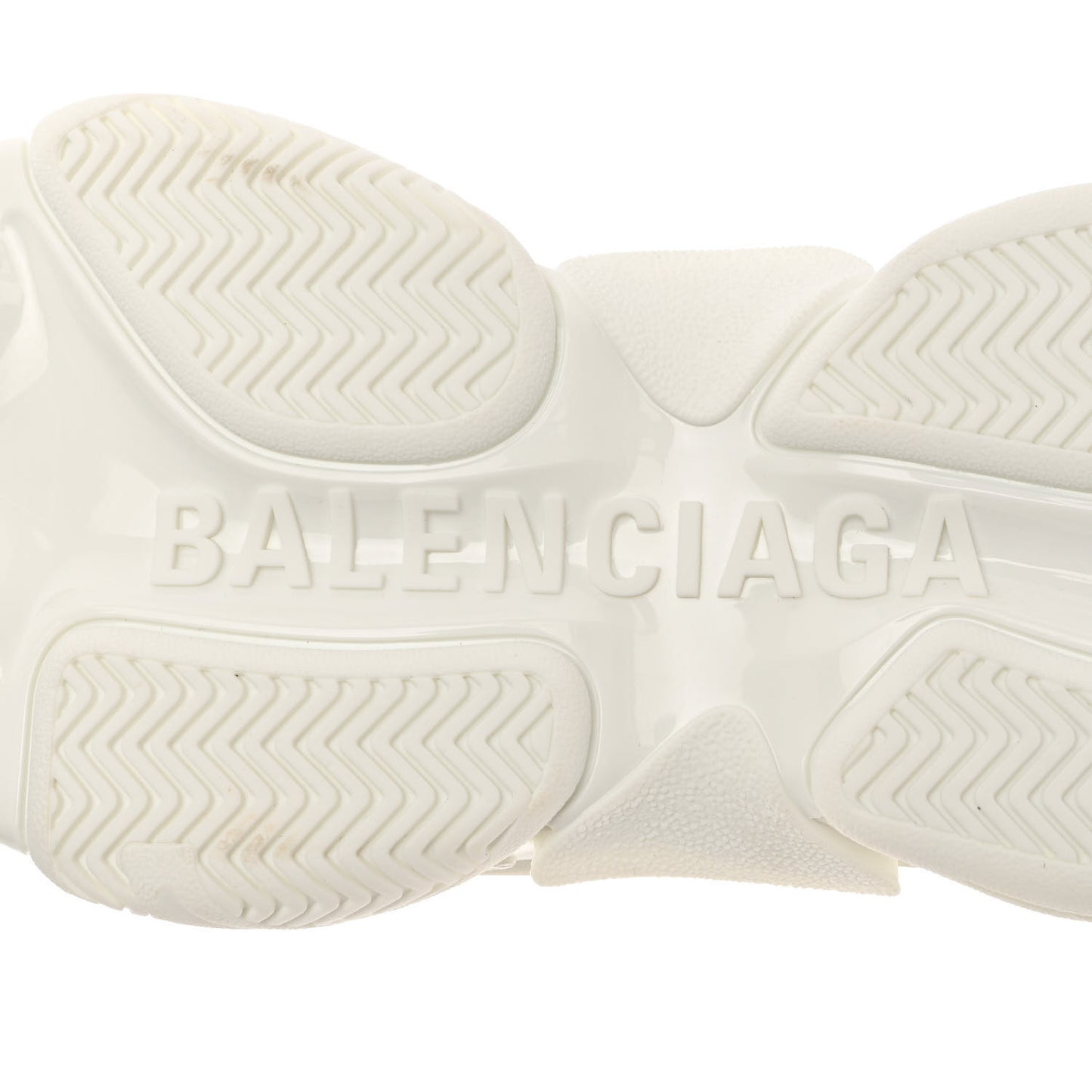 Technical Fabric Allover Logo Womens Triple S Sneakers 40 White Black