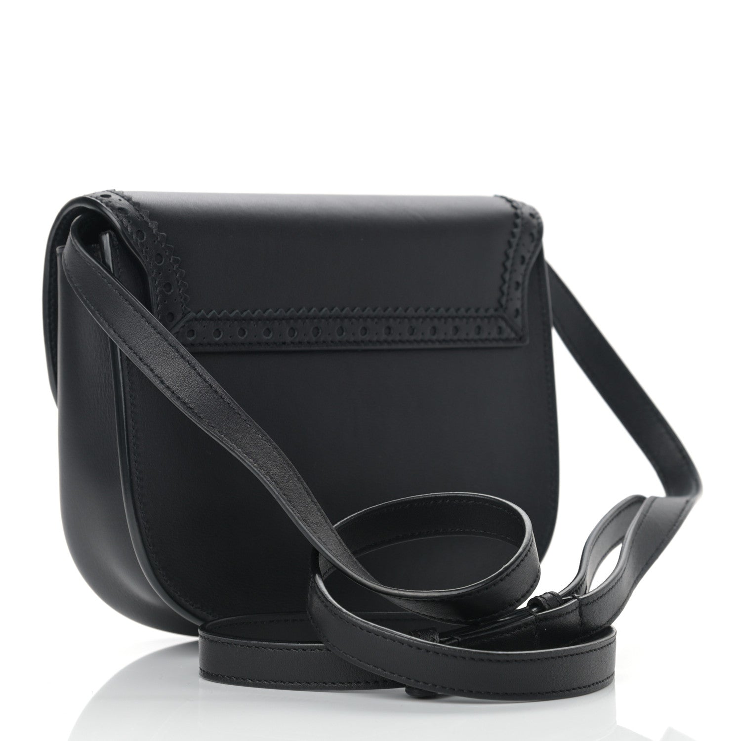 Saint Laurent Smooth Calfskin Perforated Classic Monogram Small Kaia Satchel Black 3 of 10