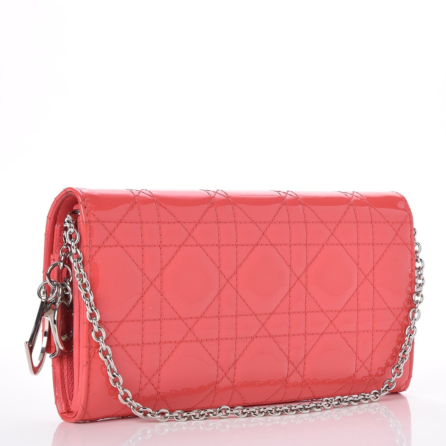 Patent Cannage Rendezvous Chain Wallet Coral