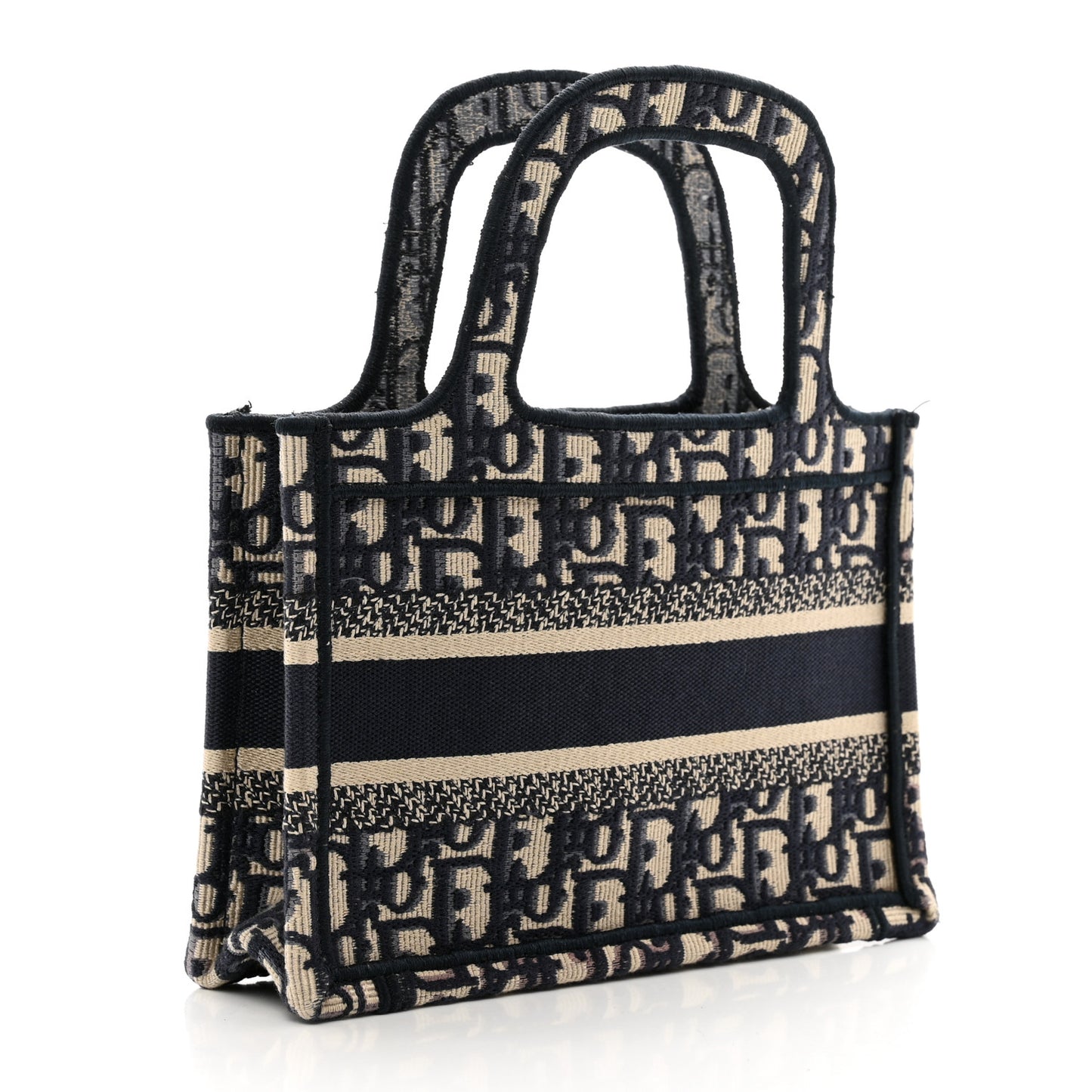 Oblique Mini Book Tote Blue Multicolor